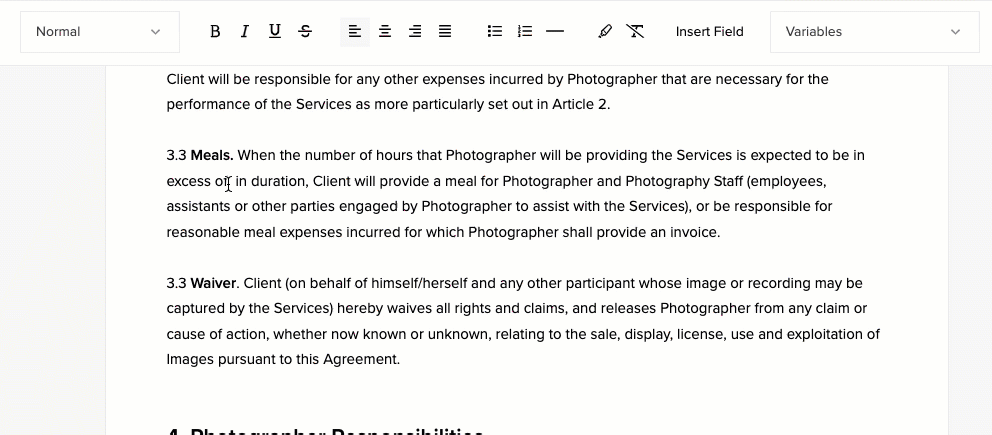 How can I use variables to automatically add information to a contract 2.gif