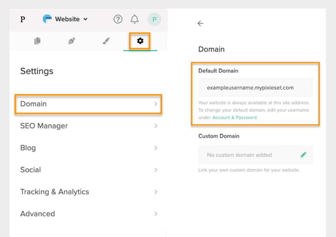 All you need to know about Domains – Pixieset - Help Center