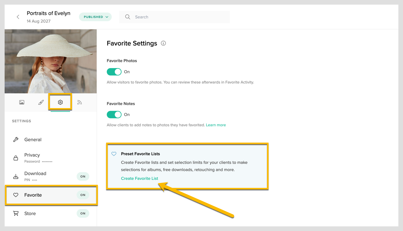 Using favorite lists for client proofing 5.png