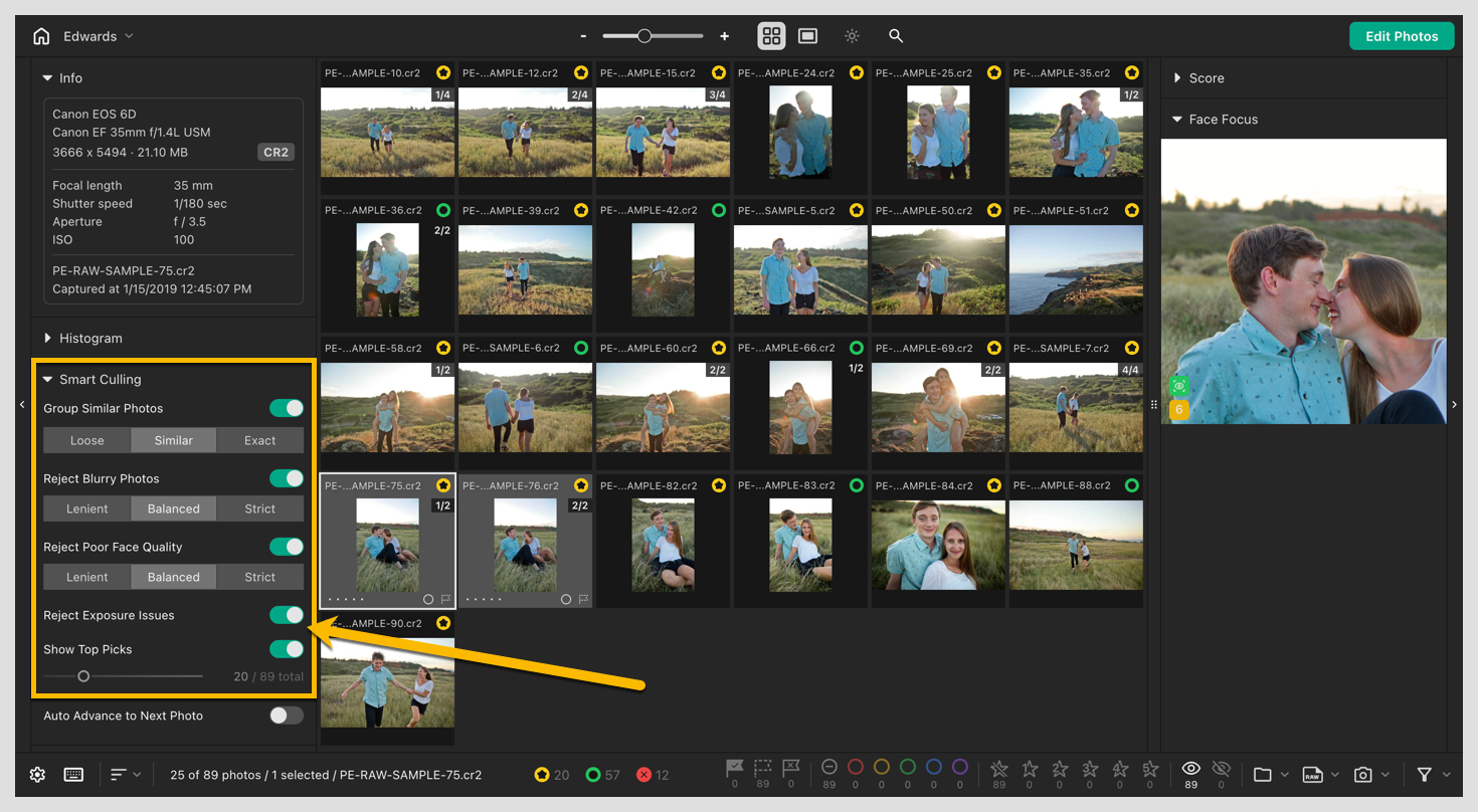 Culling photos in Pixieset Photo Editor1.png
