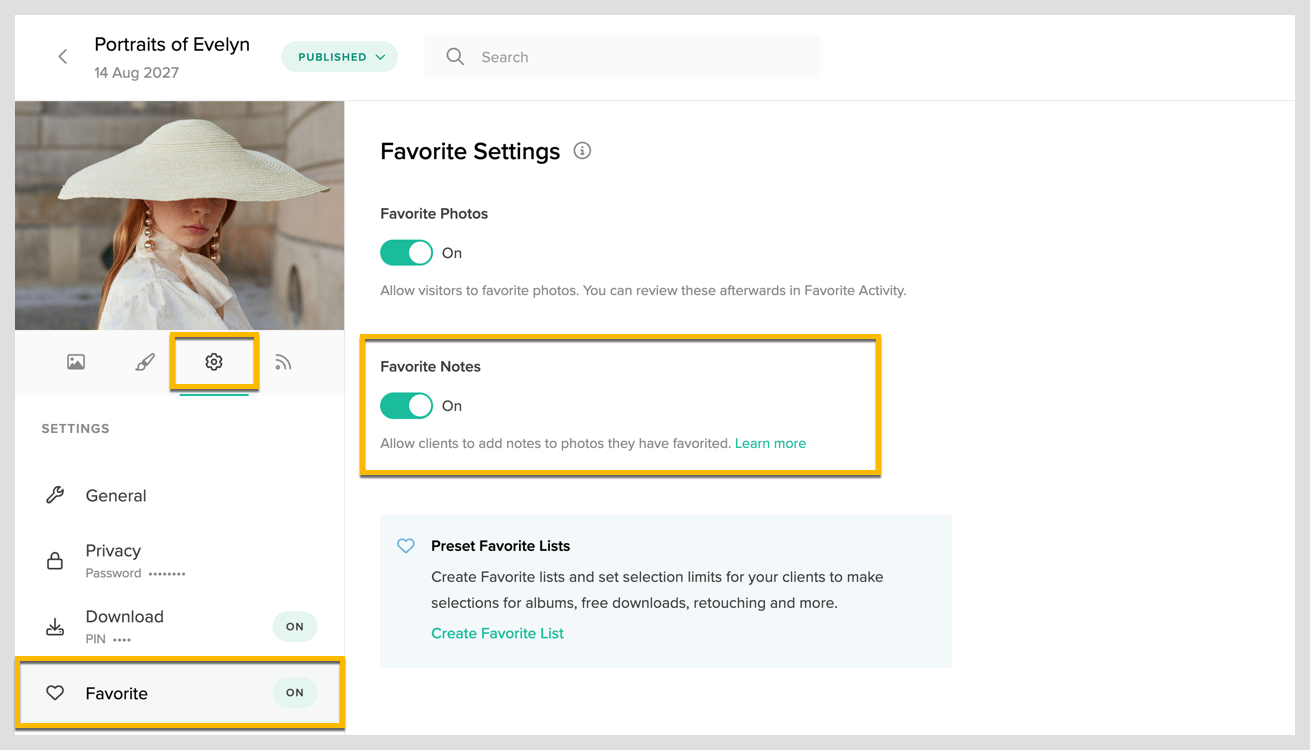 Allowing clients to add notes on favorite photos.png