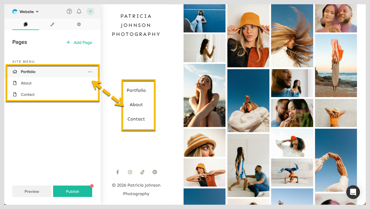 Customizing your website menu and header4.png